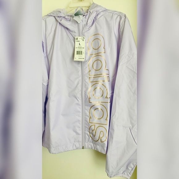 Adidas Women’s Purple Tint Activewear Windbreaker Jacket Size Large - Picture 5 of 5